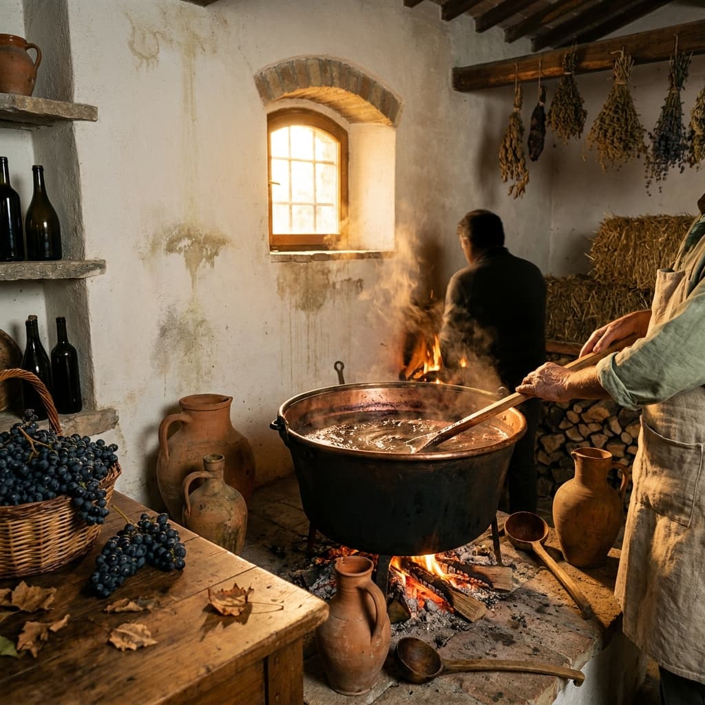 Vino cotto a Venarotta: l'autunno che ribolle nelle cantine
