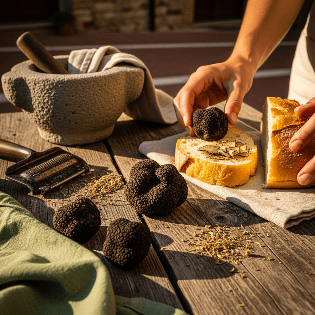 Acqualagna, quando il tartufo nero estivo profuma la piazza